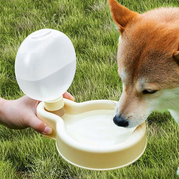 강아지 외출 휴대용 물병 물통 급수기 산책 애견 대형 반려 동물 용품 폴딩 반려견 - 메인 이미지