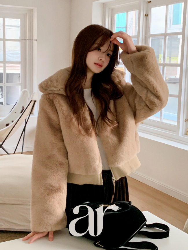 시어링 퍼 카라 집업 점퍼 jp752 - 상세 이미지 2
