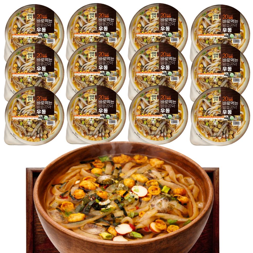 발효 곤약 우동 저칼로리 칼로리낮은 두부 우동면 바로먹는 350g, 12개 - 상품 이미지
