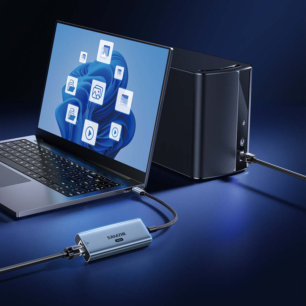 삼지 5 기가비트 USB C타입 외장형 랜카드 젠더 어댑터 CRX05 - 상세 이미지 3