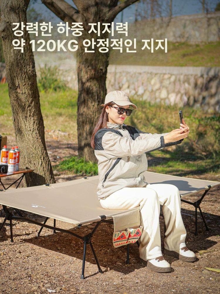 더블 야전침대 접이식 2인용 캠핑 백패킹 경량 대형 베드 - 상세 이미지 3