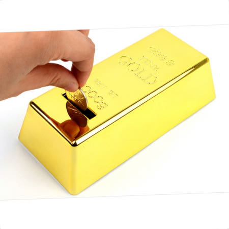 학교 지각 규칙 위반 벌금내기 주괴 골드바 모양 저금통