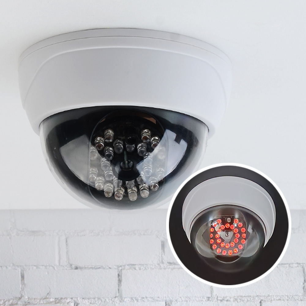 감시 카메라 돔형 LED 가짜 CCTV 모형 방범 cctv 보안 - 상품 이미지