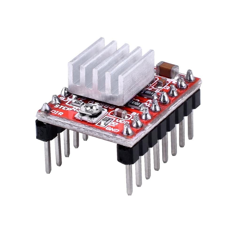 HiLetgo 5pcs A4988 스텝스틱 스테퍼 모터 드라이버 모듈, 3D 프린터 리랩용 히트 싱크 포함 멘델 헉슬리 아두이노에 적합 - 상세 이미지 3