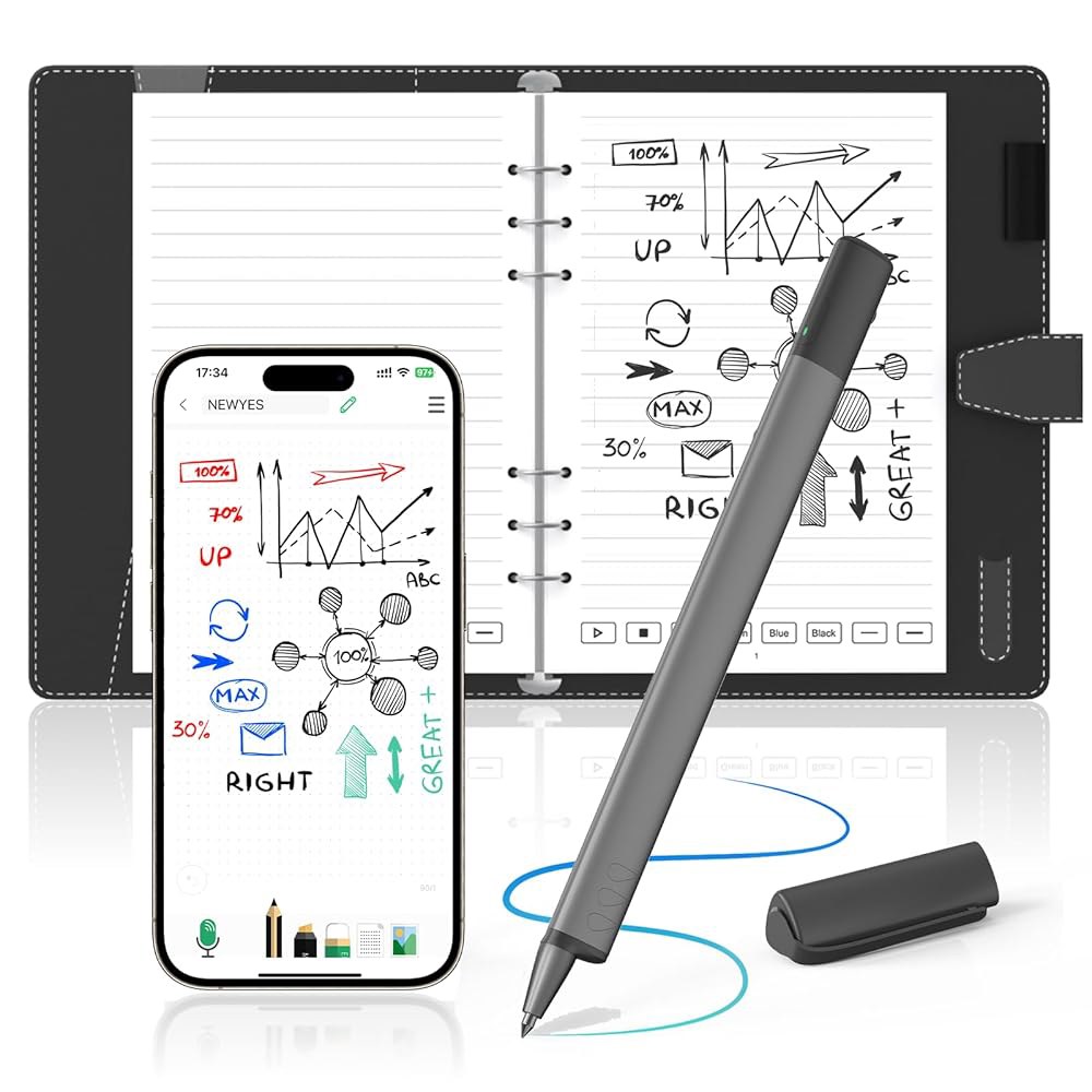NEWYES SyncPen 4 세트 스마트 펜 디지털 노트북(노트북 포함) - 상품 이미지