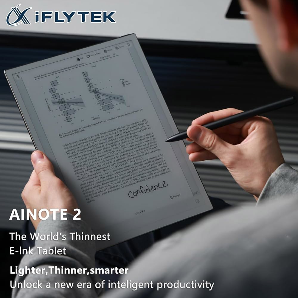 iflytek AINOTE 2,10.65인치 E-Ink 태블릿, ChatGPT-5,4.2mm 초박형 AI 노트 필기 태블릿 지원 음성-텍스트, 변환, 업무/회의/스터디용 16개 - 상세 이미지 3