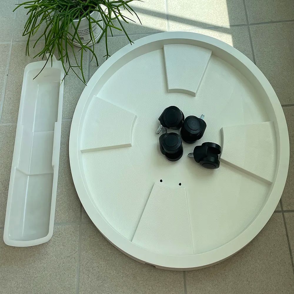 화분 바퀴 받침대 물받이 세트 특대형 36 cm 이동식 대형화 분받침 화분물 이동화분 - 상품 이미지