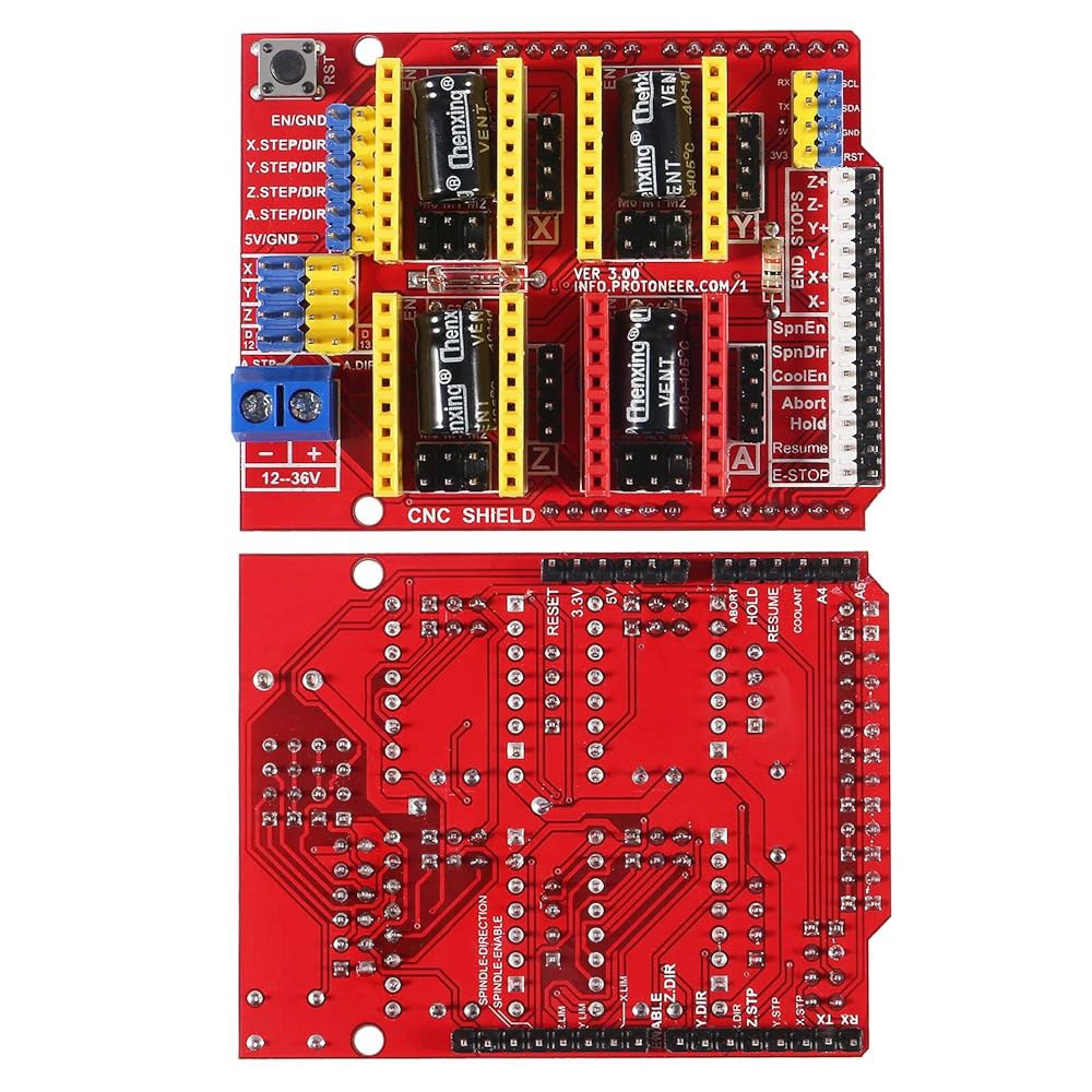 ACEIRMC 3D 프린터 CNC 실드 V3 판화 확장 보드(4X A4988 드라이버 모듈 및 4X 라디에이터(키트) 포함) - 상세 이미지 3