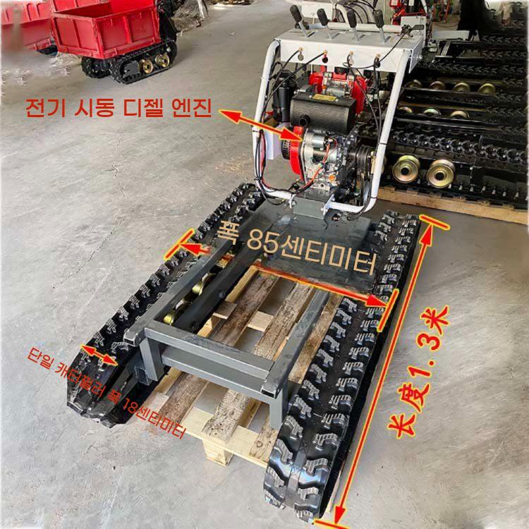 궤도 크롤러 과수원 수레 트레일러 궤도차 덤프 운송차 농업용 동력 운반기 엔진 농장 운반차 - 상세 이미지 4