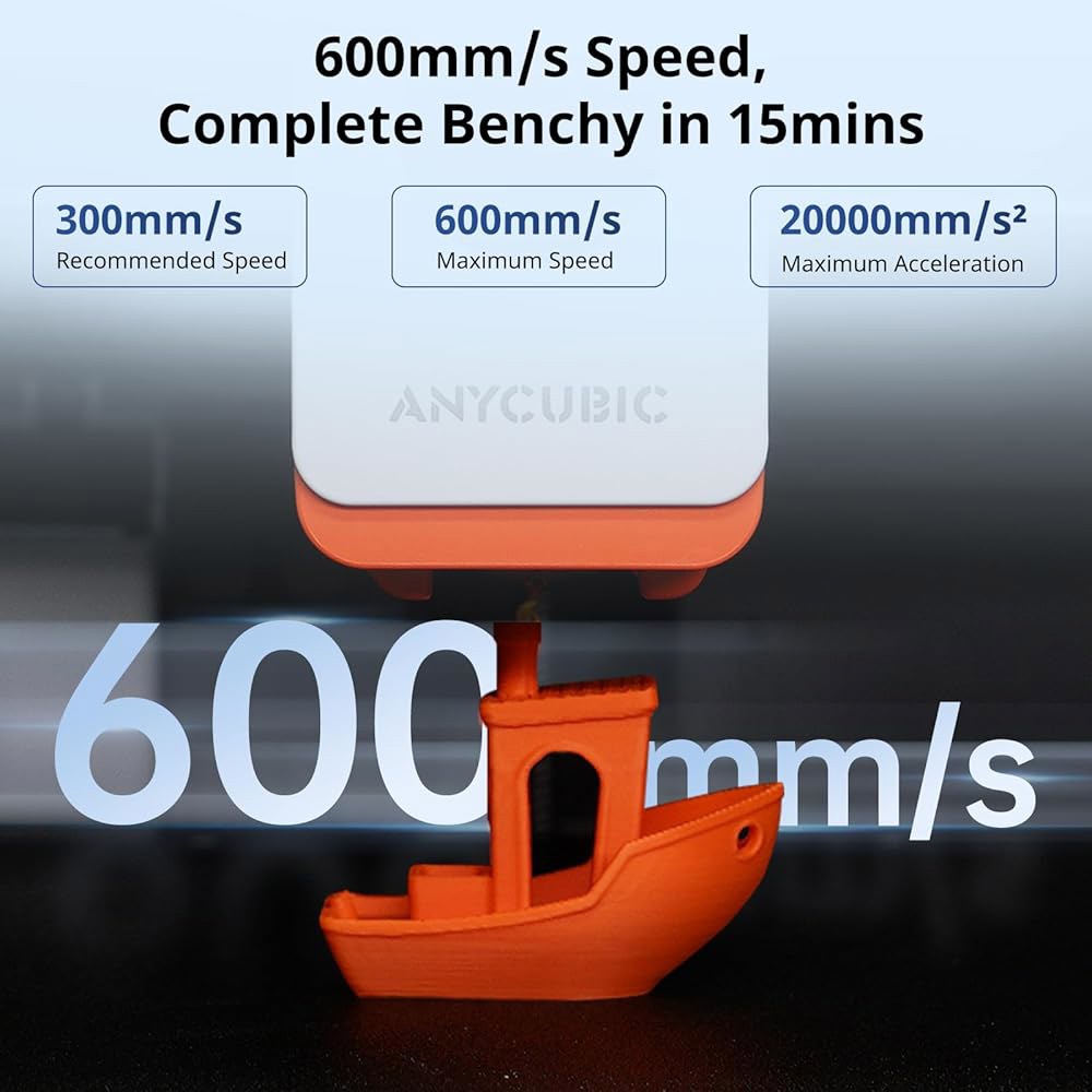 Anycubic Kobra S1 콤보 3D 프린터, ACE PRO가 장착된 4가지 멋진 멀티컬러, 600mm/s 고속 및 320 핫엔드 프리 클로그 압출기, 인쇄 중 지능형 건조, - 상세 이미지 3