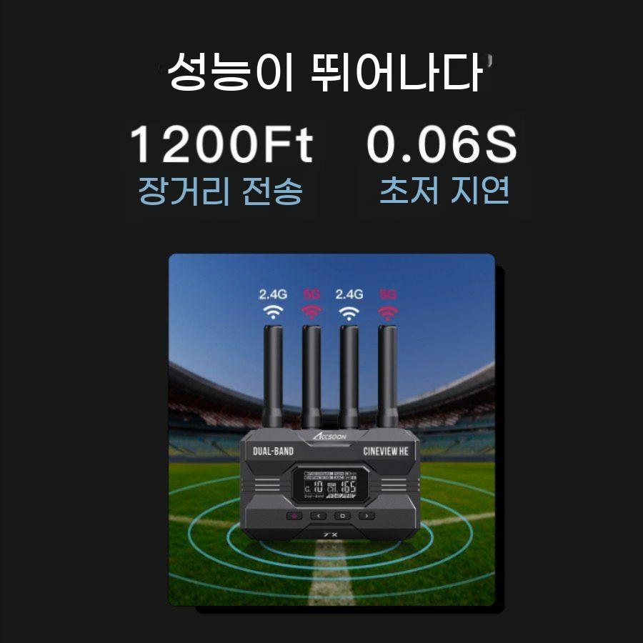 무선 중계 이미지 모니터 송신기 라이브 비디오 영상 전송 카메라 장거리 시네뷰 송수신기 - 상세 이미지 3