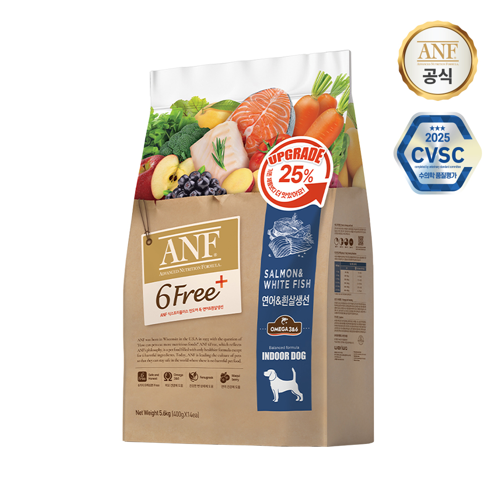 ANF 식스프리플러스 인도어 독 연어&흰살생선 5.6kg