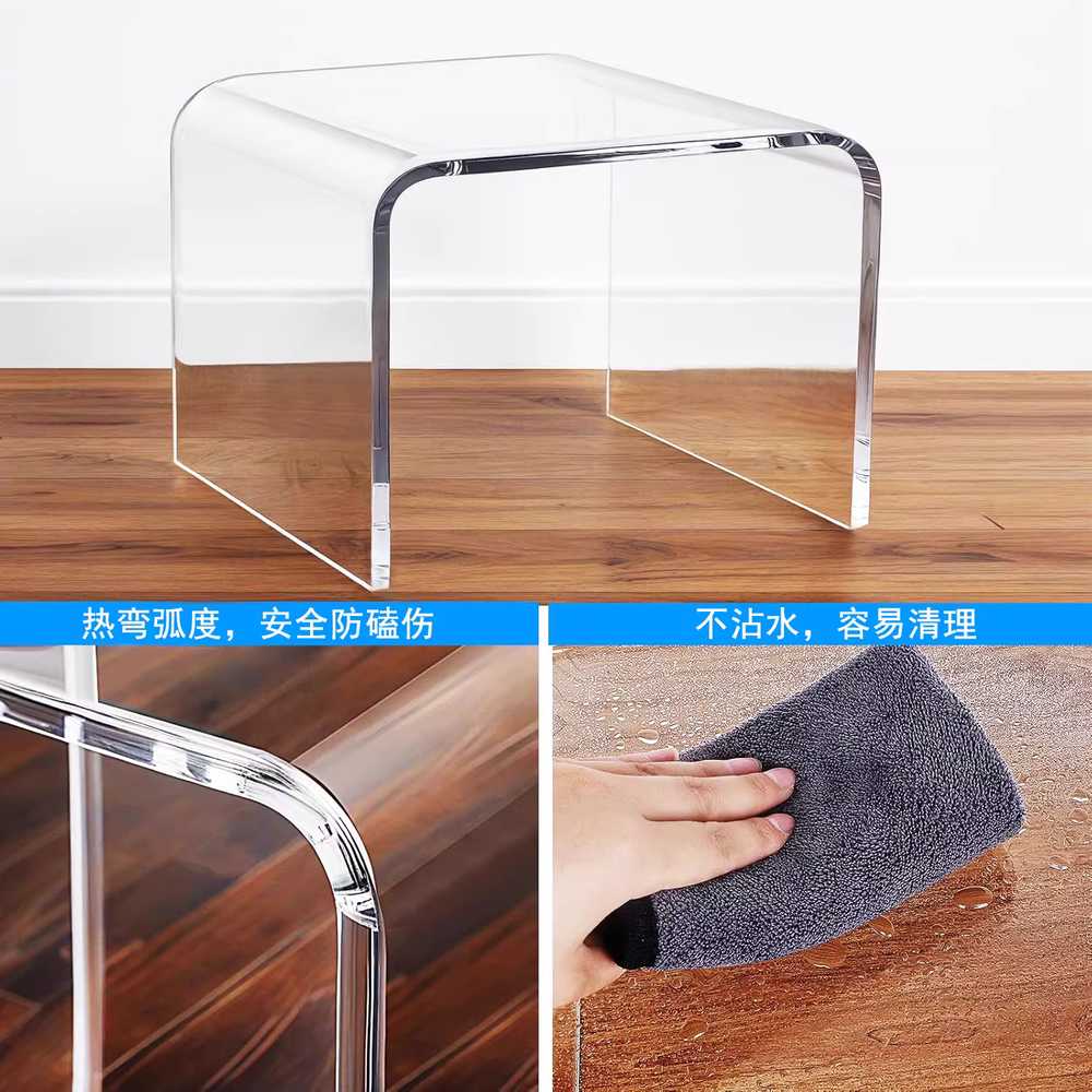 투명 테이블 소파테이블 모던 쇼파 아크릴 사이드 32x23x23.5cm - 상세 이미지 4