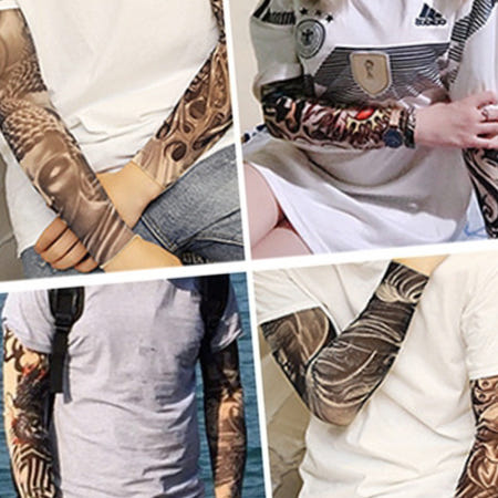 상세설명에표시 여름 햇빛차단 문신 타투 무늬 패션 팔토시