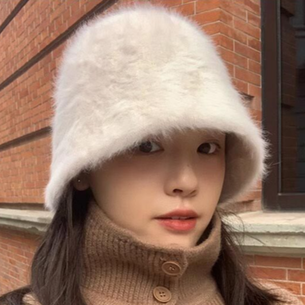 모피 여성 버킷 햇 방한 여성 벙거지 모자 겨울 여자