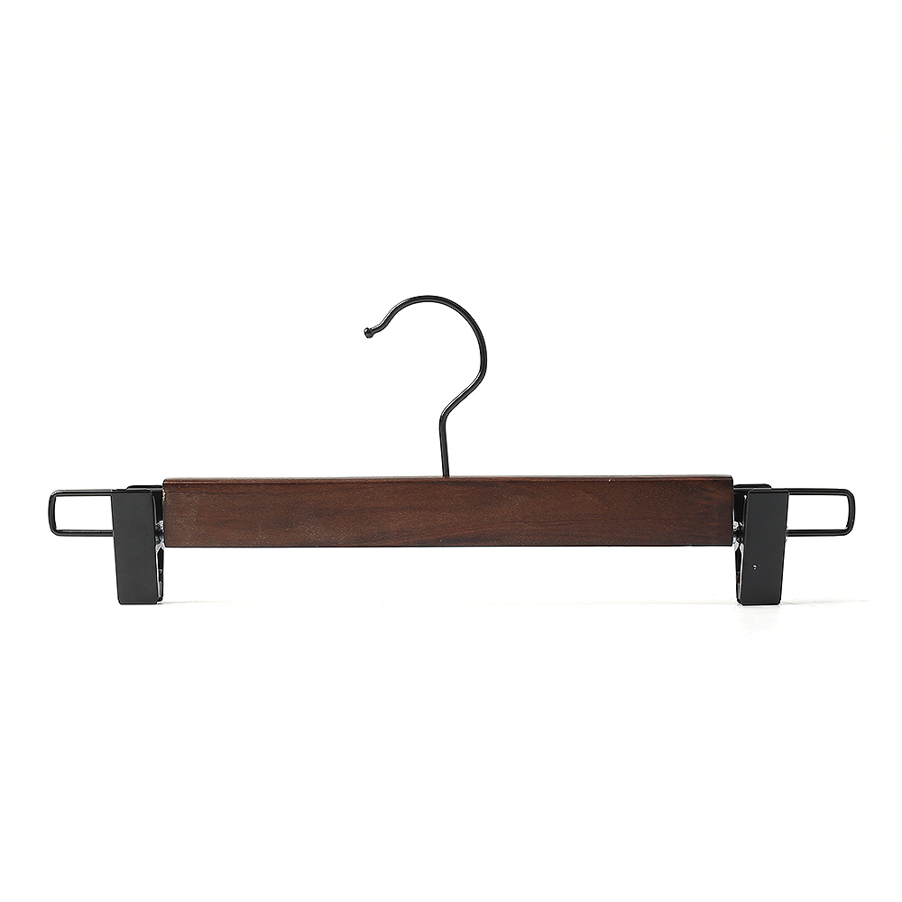 우디 나인 원목 바지걸이 5p 세트( 33 cm) 옷걸이 나무 치마 옷가게 논슬립 집게 - 상품 이미지