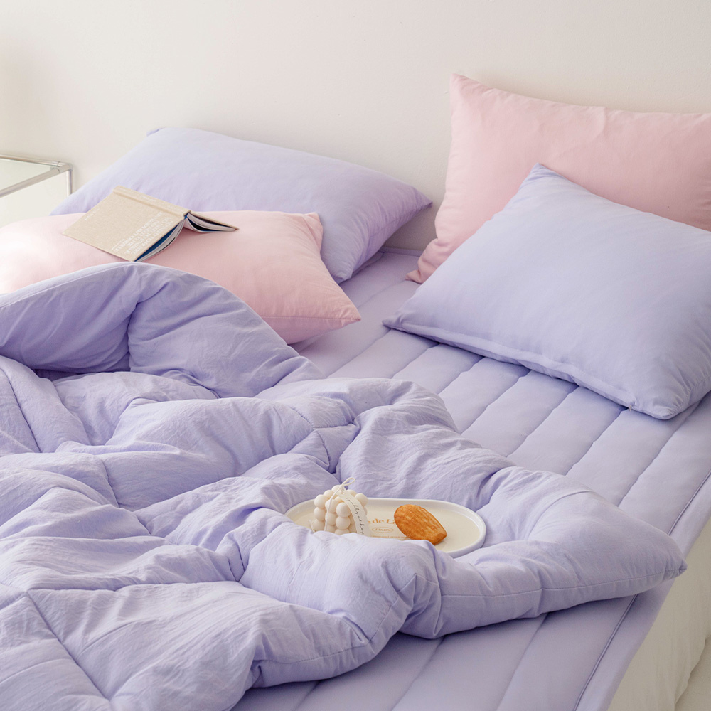 오코텍스 비건 사계절 8컬러 먼지없는 항균 이불세트 SS (패드+이불+베게커버)