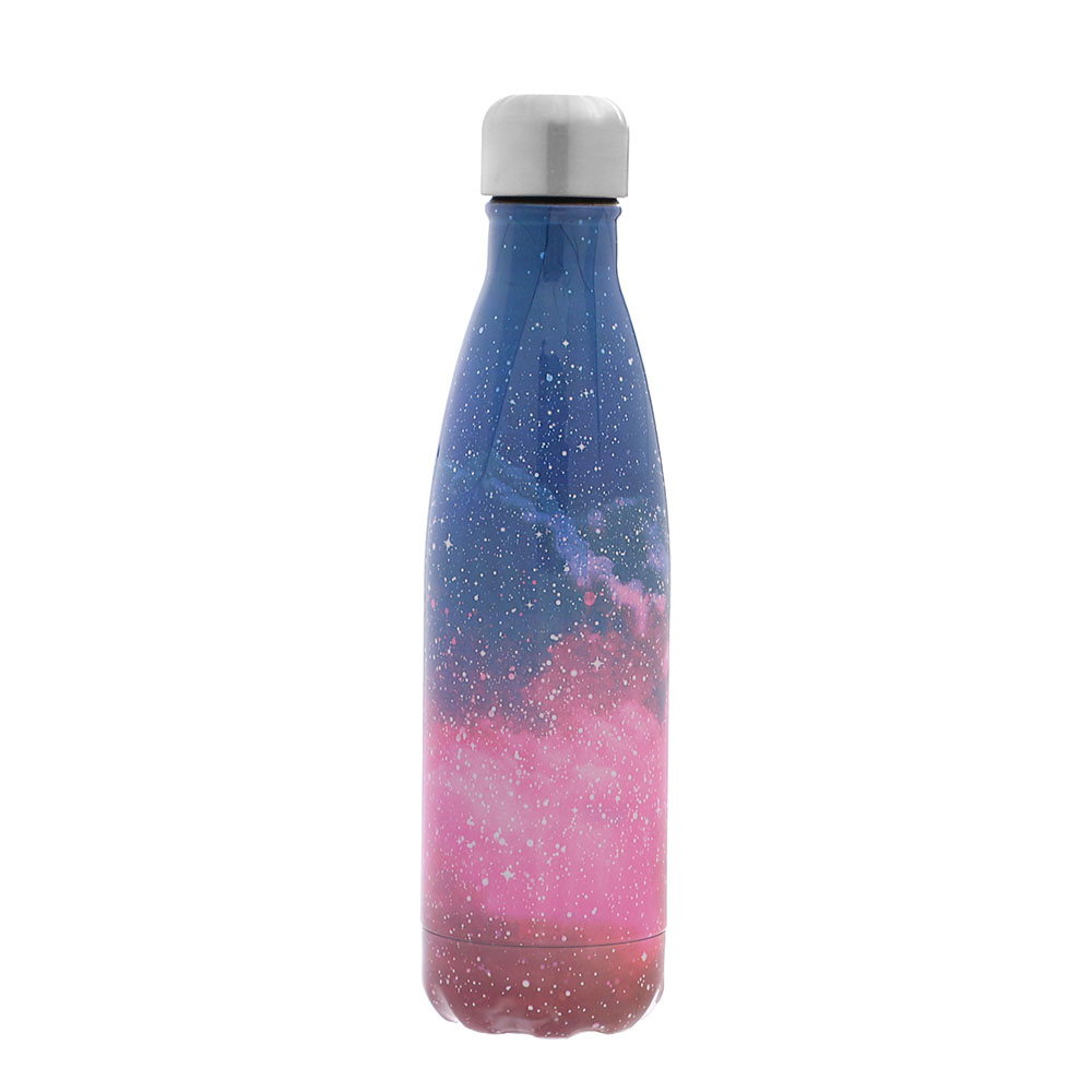 스텔라 갤럭시 보온병 물병 (500 ml) (핑크) 휴대 보냉 원터치 보온보 냉병 - 메인 이미지