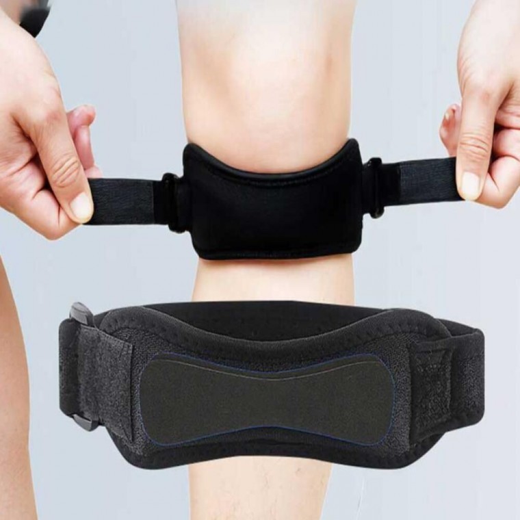 찍찍이 조절 압박 무릎보호대 스포츠 슬개골 무릎밴드 - 상품 이미지