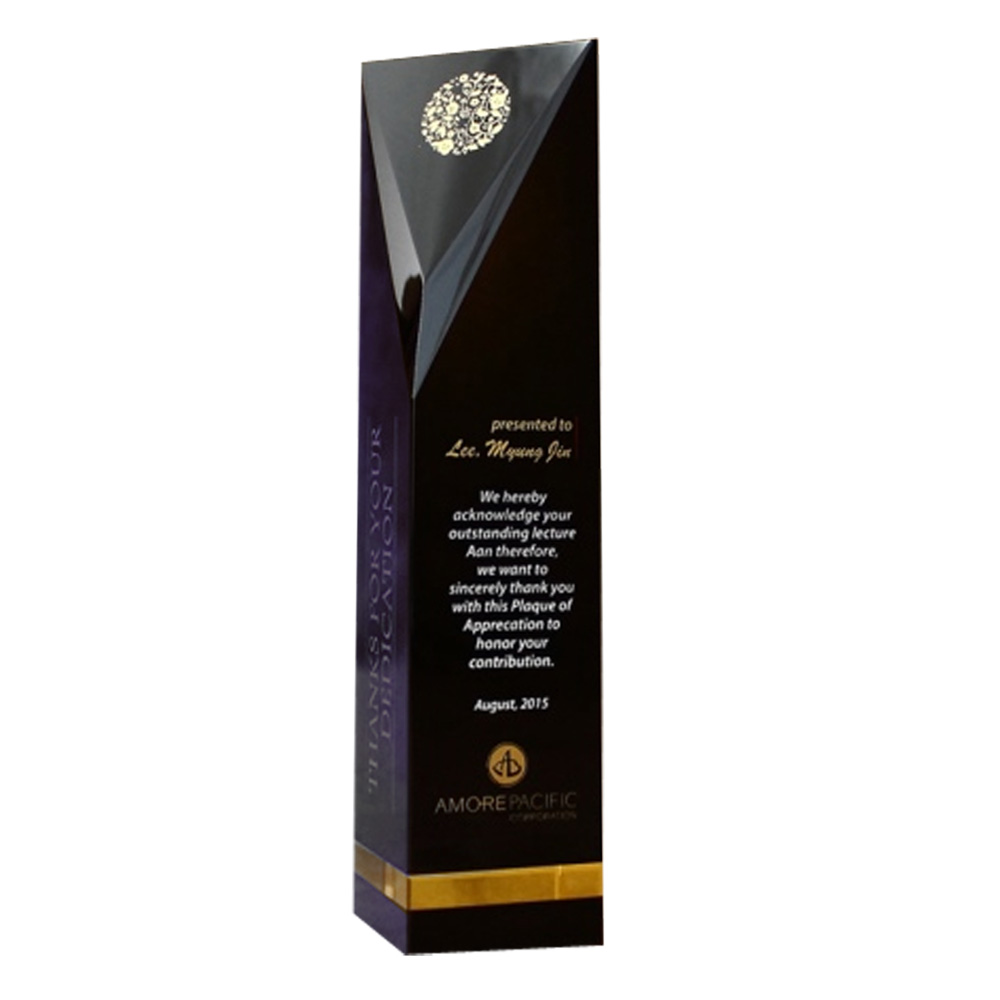 블랙 기둥 SSG 54S 크리스탈패 상패 시상 트로피 기념패 시상식 공로패 어머니상 - 상품 이미지
