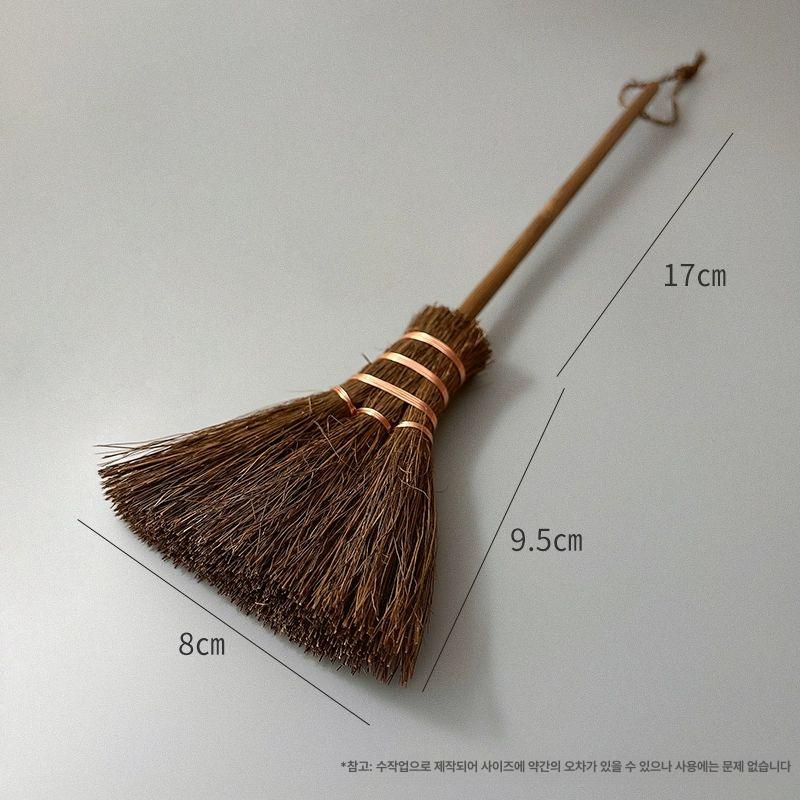 미니 키보드 청소 브러시 휴대용 소형 데스크 먼지 제거 확장형 손잡이 소형 브라운 - 상품 이미지