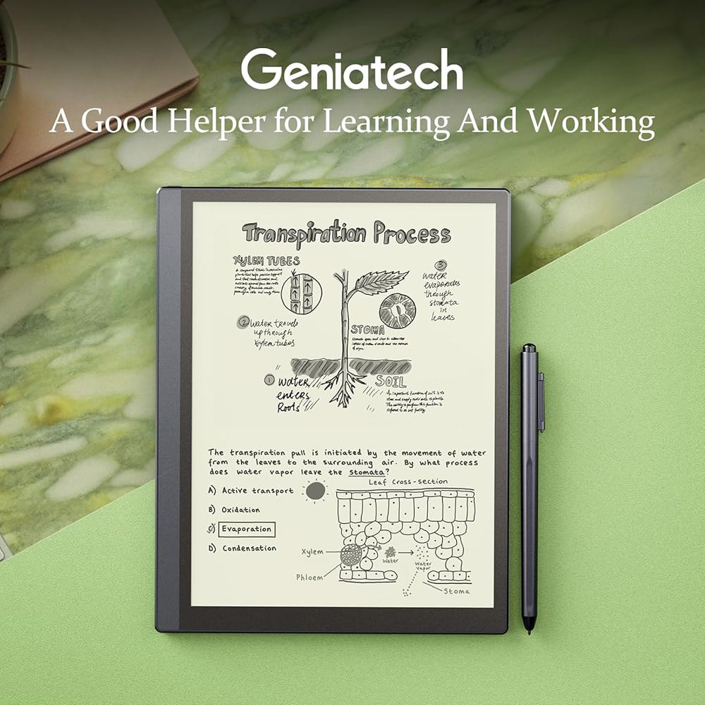 Geniatech Cloudnote 슬림 10.3인치 디지털 노트북, 전자책 읽기 및 쓰기용 E 잉크 태블릿 메모장, 2025년 227ppi 리더 장치, 5.3mm 초박형(회색) - 상세 이미지 2