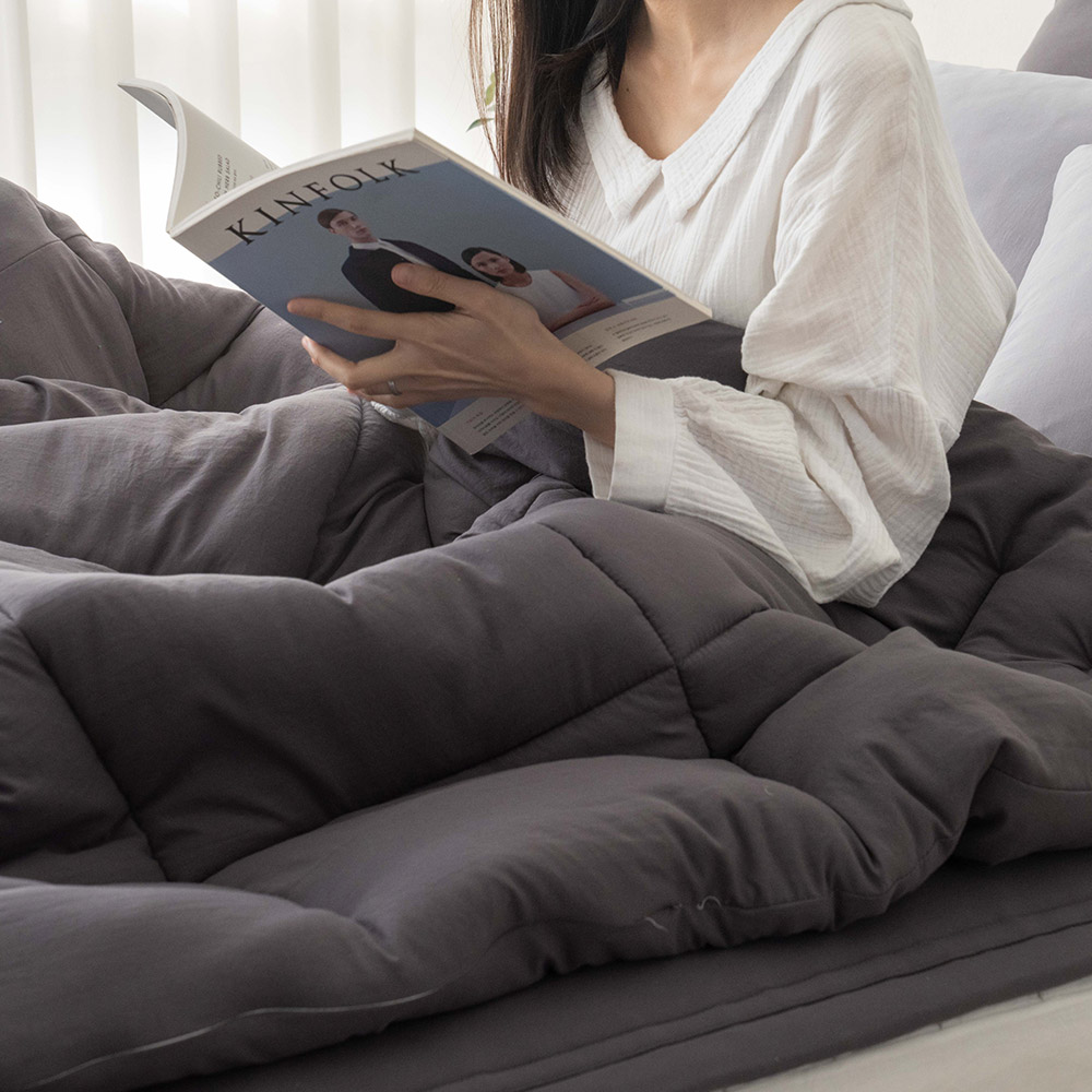 오코텍스 비건 사계절 8컬러 먼지없는 항균 이불세트 SS (패드+이불+베게커버)