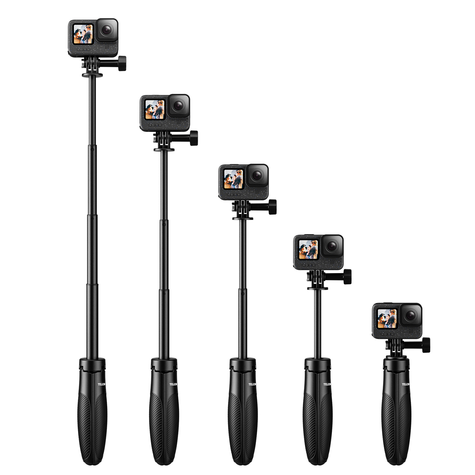텔레신 MNP-13-TDJ DJI 오즈모 액션 3,4,5 미니 투인원 콤팩트 셀카봉 삼각대 이미지 6