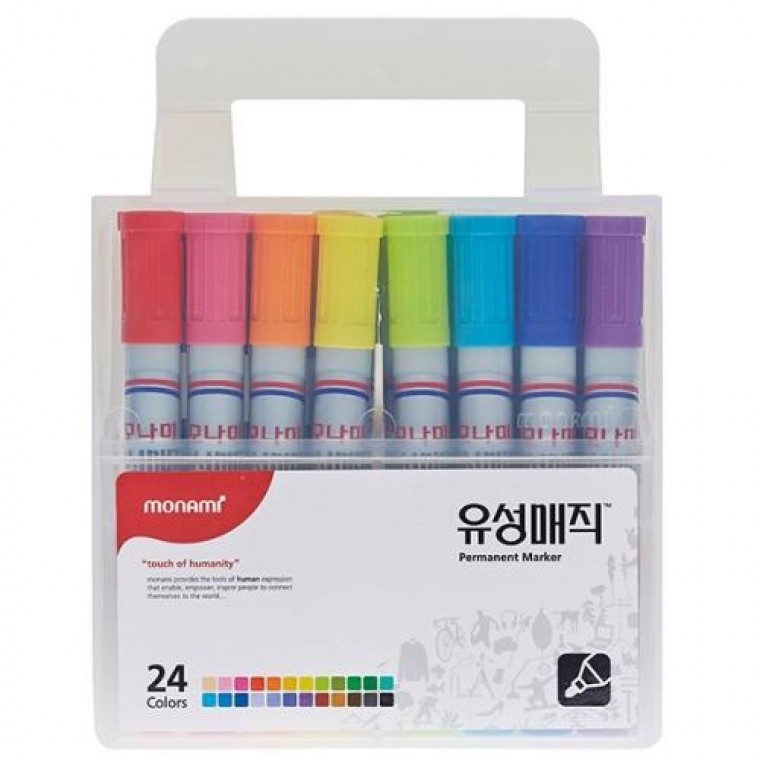 모나미)유성매직 24색세트 - 상품 이미지