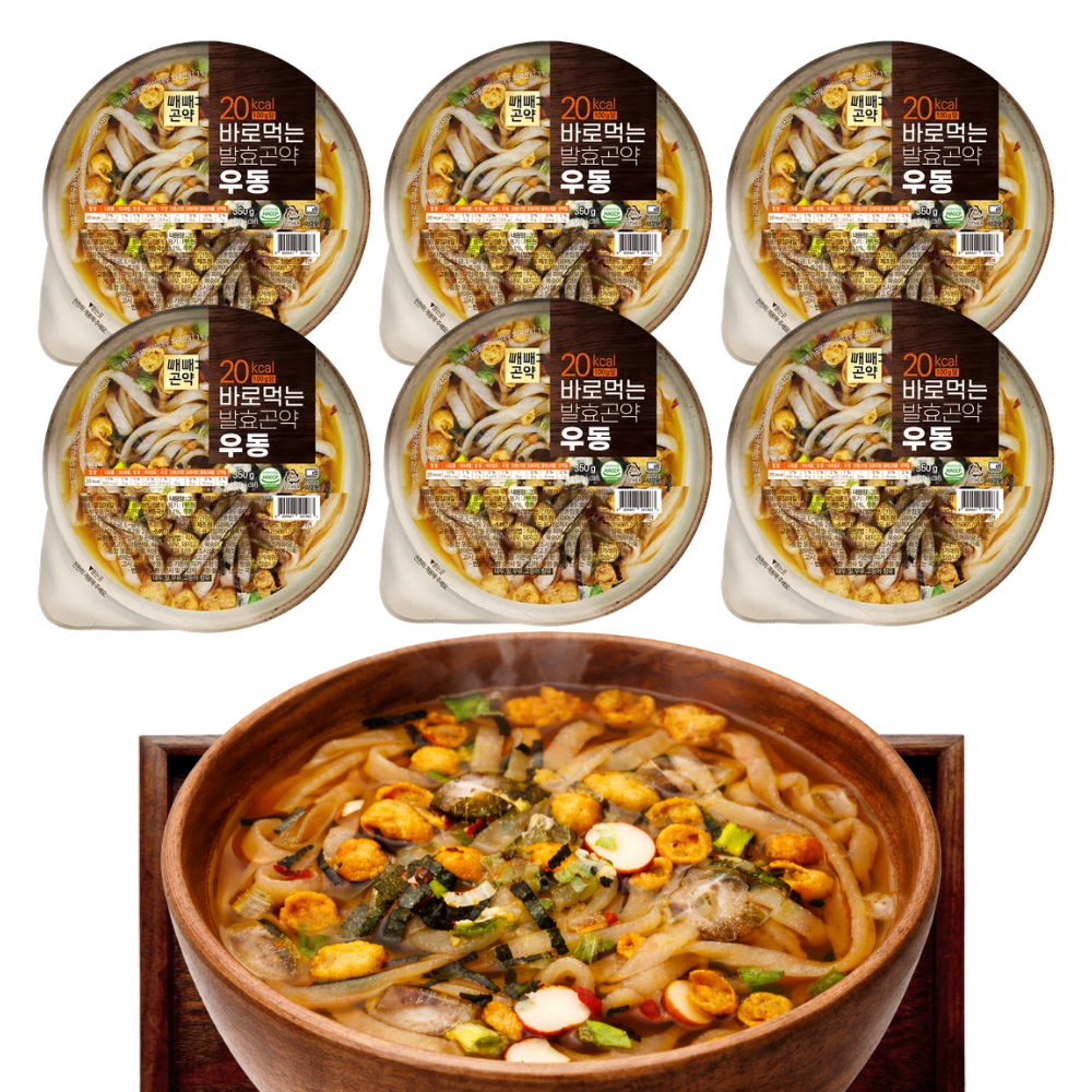 발효 곤약 우동 저칼로리 칼로리낮은 두부 우동면 바로먹는 350g, 6개 - 상품 이미지