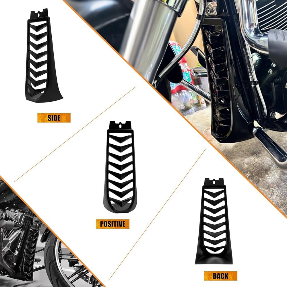 HCmotorku 오토바이 전면 턱 페어링 스트리트 하단 FXBR 스포일러 FXFB FXBB 팻 소프테일 커버 아웃 블랙) 브레이크 할리 밥 (글로스 2018-2024 FXBRS - 상세 이미지 2