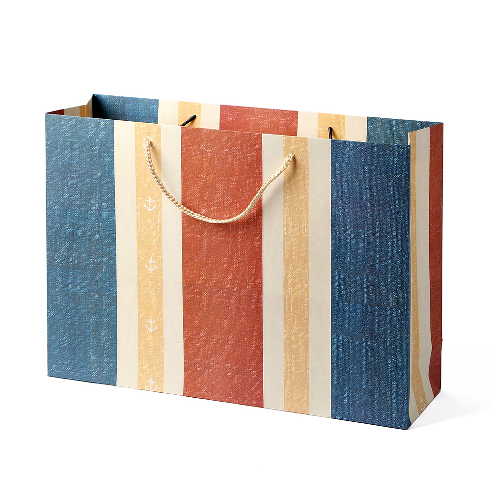 라인 닻 쇼핑백 선물 포장 선물백 10p 세트( 42x 31 cm) 포장백 종이 봉투 - 메인 이미지