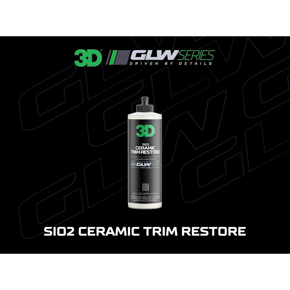 3D SiO2 세라믹 트림 복원, 주입 플라스틱 디테일 리바이버 비닐 시리즈 복원 궁극의 블랙 DIY 473.2ml(16온스) 보호 및 소수성 GLW 광택 자동차 - 상세 이미지 2