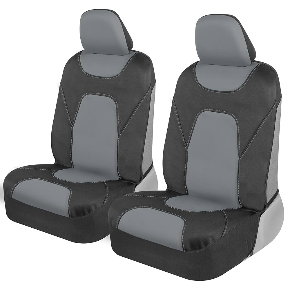 Motor Trend AquaShield 자동차 시트 앞좌석용, - 그레이 밴 사이드리스 커버, 디자인의 네오프렌 SUV에 트럭 3중 소재, 핏 범용 방수 현대적인 - 상품 이미지