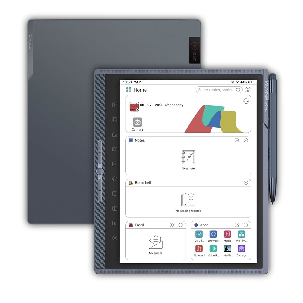 펜스타 eNote Pro 10.3 컬러 E 잉크 종이 태블릿 번들, 터치스크린 디지털 노트북, 4GB 128GB 전자 쓰기 태블릿, B6 스타일러스 펜, AI 기반 음성-텍스트 - 상품 이미지