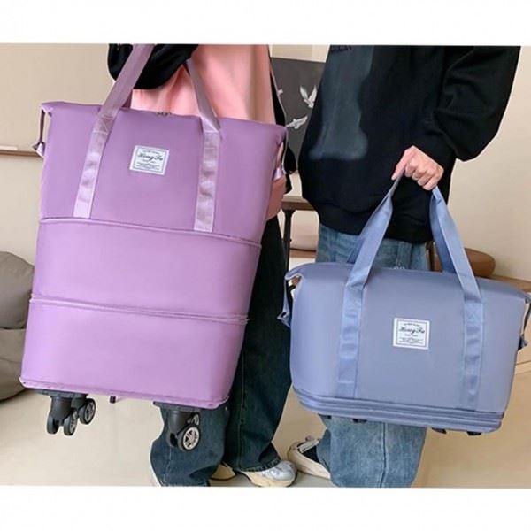 확장 캐리어 보스턴백 저소음 바퀴 가방 3단 쇼핑백 이민 높이 조절 대형 강아지 우비 - 상품 이미지