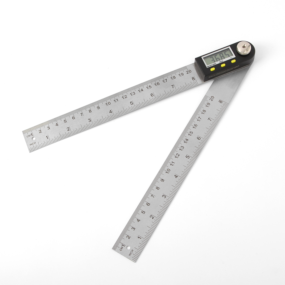 디지털 스틸 각도기 전자 각도계 (20 cm) 각도자 디지털자 측정 스틸자 목곡 용자 - 상품 이미지