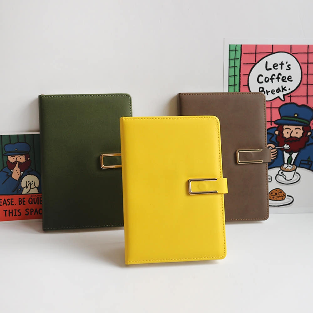 2025 2026 만년 PU 가죽 다이어리