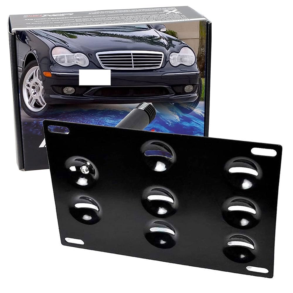 iJDMTOY 노 드릴 프론트 범퍼 S 어댑터 키트 장착 메르세데스 CLK W219 W203 W220 번호판 W211 E C C208 견인 후크 클래스와 W210 CLS 브래킷 - 상품 이미지