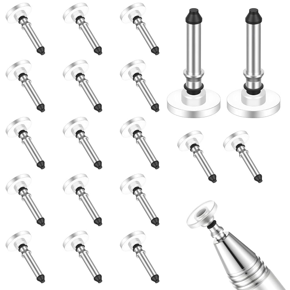 24PCS 화이트 유니버설 스타일러스 팁 - 터치스크린용 원형 디스크 교체 팁, 스마트폰/태블릿 필기/그림 그리기, - 상품 이미지