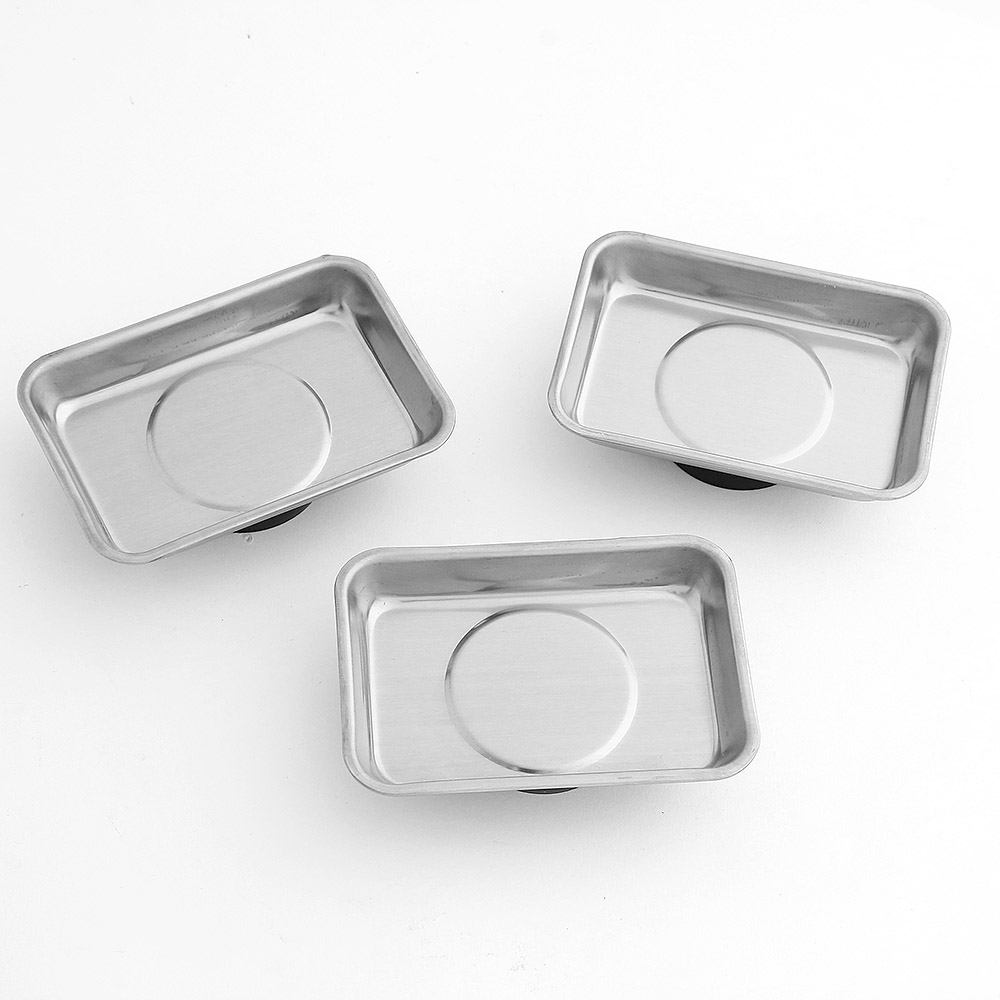 공구존 사각 자석 접시 3p 세트 90x 60 mm 나사 볼트 보관 트레이 마그네틱 - 상품 이미지