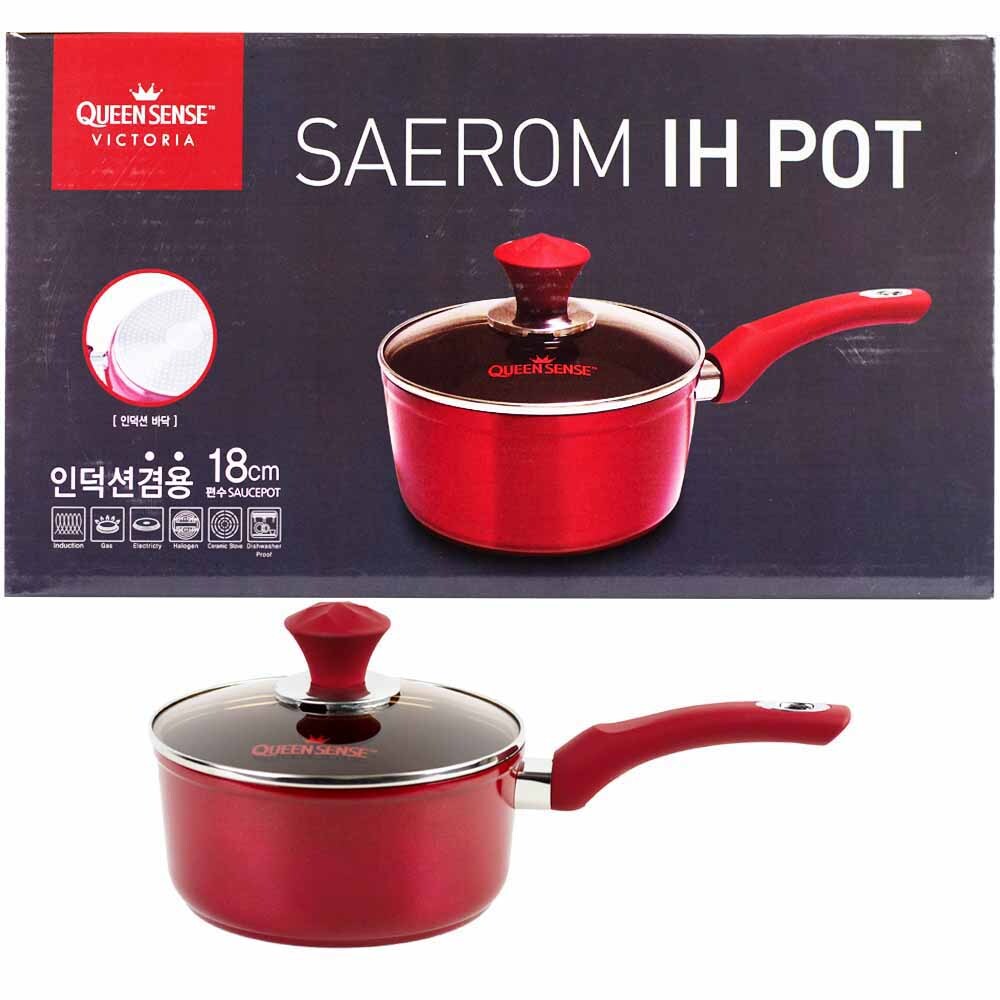 세신퀸 센스 빅토리아 새롬 IH 한손잡이 냄비 18 cm 인덕션 겸용 후라이팬 캠핑 - 상품 이미지