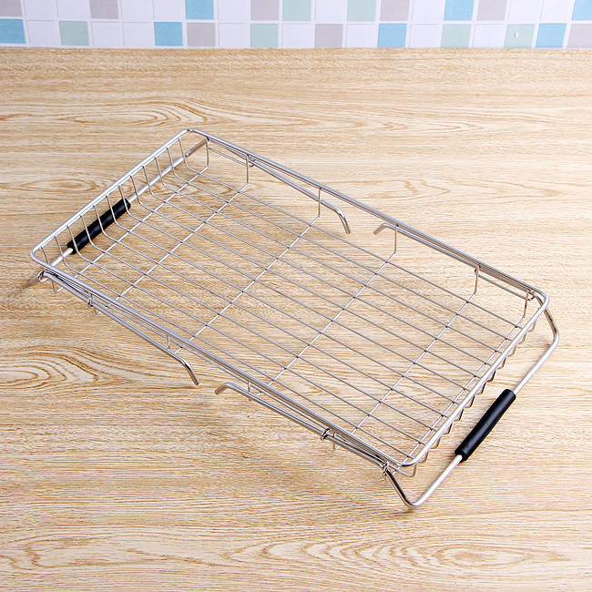 길이 조절형 스텐 개수대 선반 싱크대 (35 cm) 씽크 대선반 식기 건조대 주방 사각 - 상품 이미지