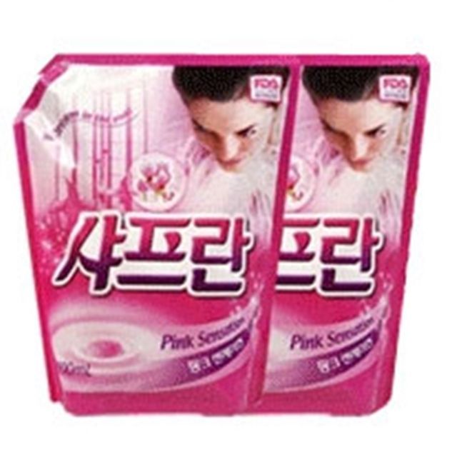 샤프란 릴렉싱 아로마 리필1.6L 리필2개 섬유 유연제 빨래 세탁기 세제 행굼세제 - 상품 이미지