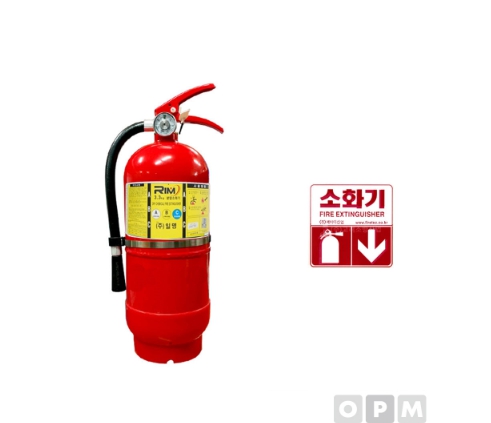 VOP ABC 분말 소화기 3.3 kg+ 스티커 생활 건강 공구 안전 용품 받침대 - 상품 이미지