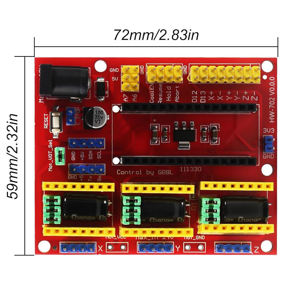 ACEIRMC 4pc CNC Shield V4 판화 기계, 아두이노 나노 3.0 / A4988 드라이버 확장 보드 모듈과 호환 3D 프린터 DIY 키트용 - 상세 이미지 2