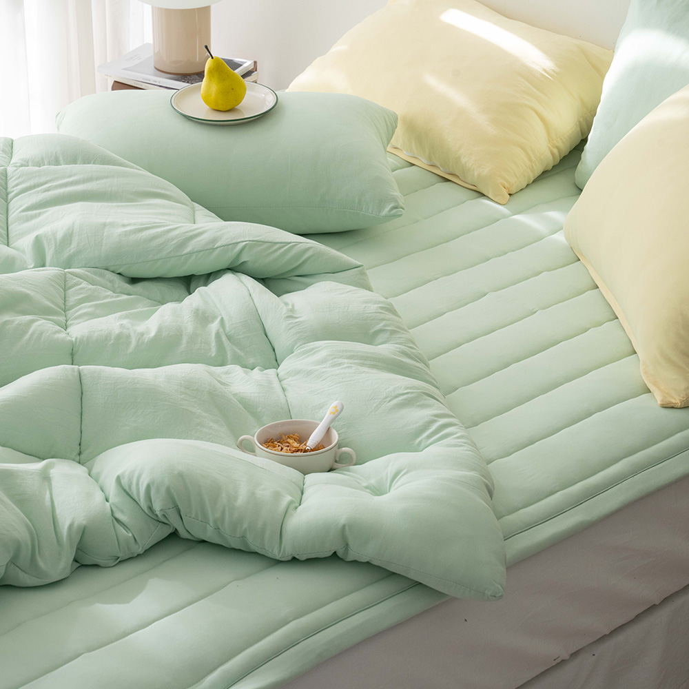 오코텍스 비건 사계절 8컬러 먼지없는 항균 이불세트 SS (패드+이불+베게커버)