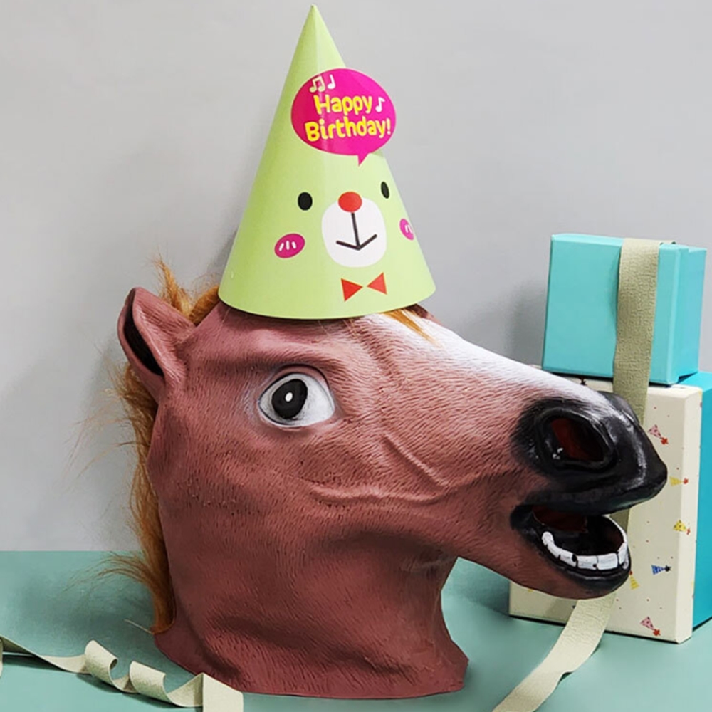 말모양 가면 라텍스 생일 파티가면 이벤트 관종템 인싸템 할로윈 이벤트가면 소품 - 상품 이미지