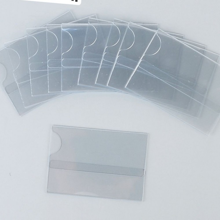pvc 소재 투명 카드 꽂이판 10p 명함 홀더 세로형 거치대 - 메인 이미지