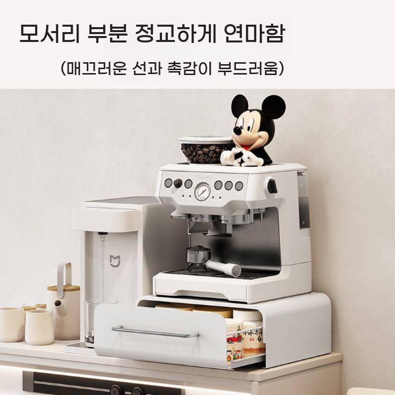 커피머신 철제 보관함 받침대 믹서기 다이 서랍장 슬라이딩 정수기 선반 디귿 수납함 수납장 - 상세 이미지 4